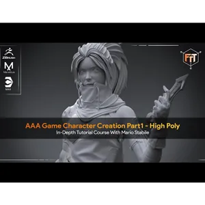 Flippednormals – AAA Game Character Creation Course Part1 – High Poly 2024-4