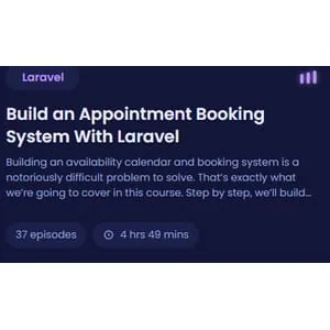 CodeCourse – Build an Appointment Booking System With Laravel 2024-2