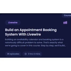CodeCourse – Build an Appointment Booking System With Livewire 2024-5