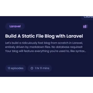 Codecourse – Build A Static File Blog with Laravel 2023-8