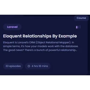 Codecourse – Eloquent Relationships By Example 2023-7