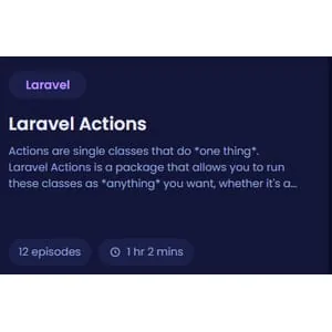 CodeCourse – Laravel Actions 2022-7