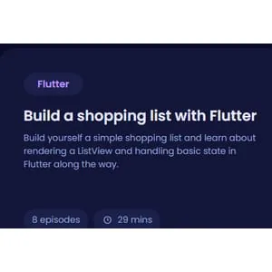 CodeCourse – Build a shopping list with Flutter 2021-11