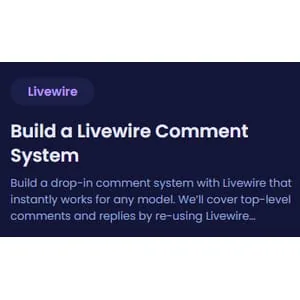 CodeCourse – Build a Livewire Comment System 2021-4