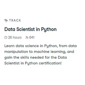 Datacamp – Data Scientist in Python 2024-8