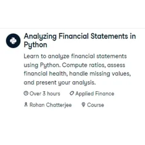 Datacamp – Analyzing Financial Statements in Python 2024-10