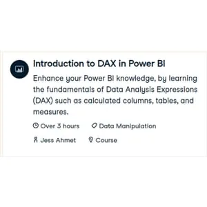 Datacamp – Introduction to DAX in Power BI 2024-11