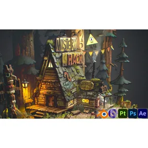 Art Station – Mystery Shack – Stylized 3D Diorama – Tutorial 2022-10