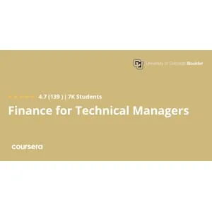 Coursera – Finance for Technical Managers Specialization 2025-8