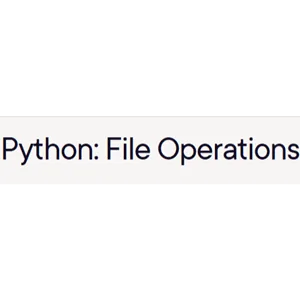 Pluralsight – Python: File Operations 2025-10
