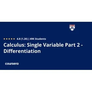 Coursera – Calculus: Single Variable Part 2 – Differentiation 2025-12