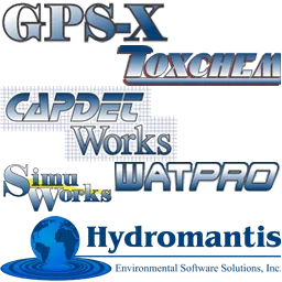 Hydromantis GPS-X 8.0.1 / Toxchem 4.3.6 / CapdetWorks / WatPro 4.0
