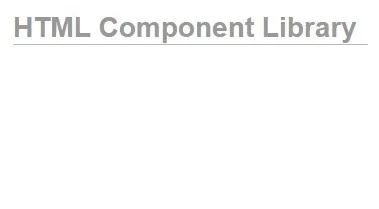 HTML Component Library 4.6 for D5-XE11